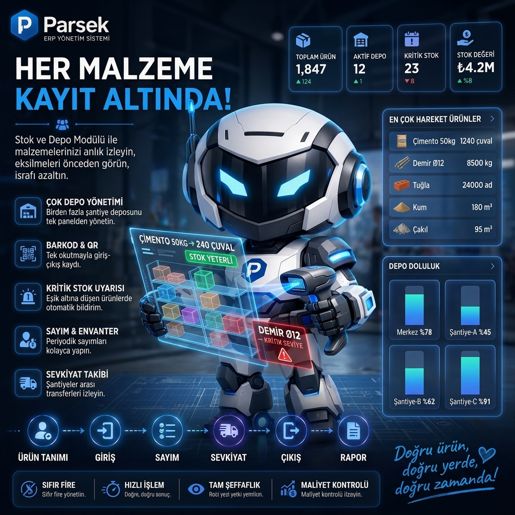 Malzeme ve Ekipman Maliyet Takibi